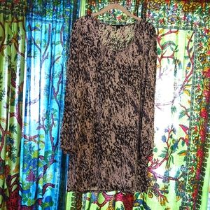 Silk black and white spotted Express dress